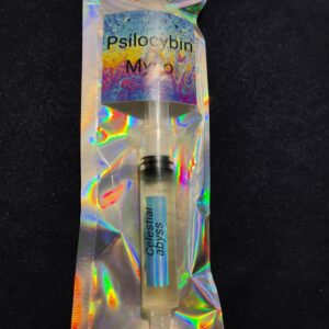 Psilocybin mycology syringe in package.| Psilocybin Myco